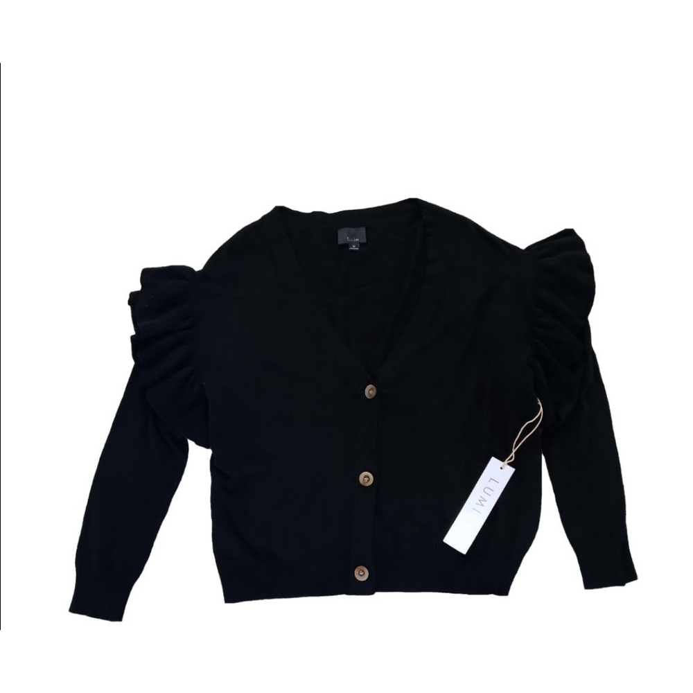 Women's Lumiere Cardigan Size M Black - Picture 1 of 2